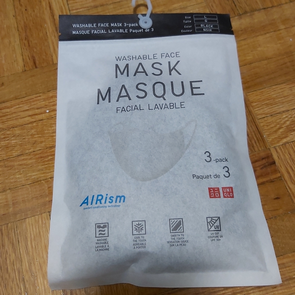 🆕️Uniqlo Airism 3 pack reusable face masks